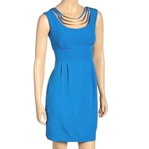 Laura Petites Sleeveless Blue Dress Size 10